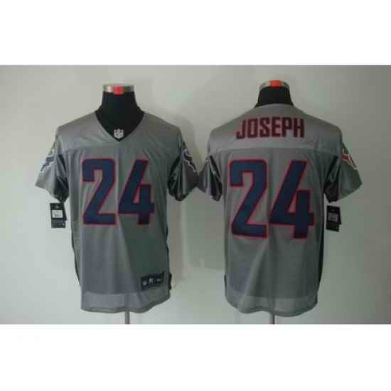 Nike Houston Texans 24 Johnathan Joseph Grey Elite Shadow NFL Jersey